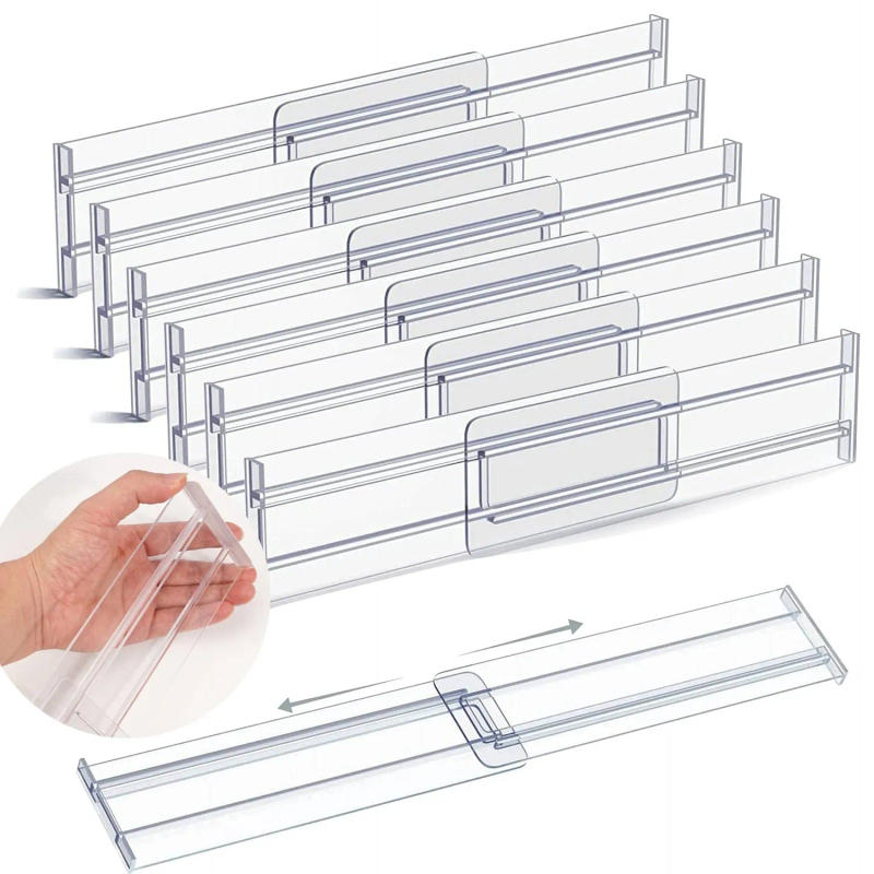 Description Picture 2 of itemDrawer Dividers Organizers Adjustable Plastic Drawers Separators for Clothing Kitchen Utensils Makeup Office Storage