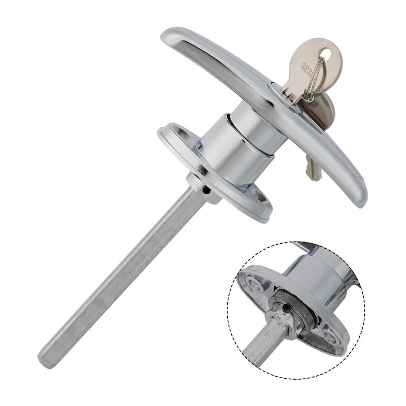 Description Picture 2 of item1PC Garage Door Lock T Handle Zinc Alloy Combination Door Lock Hardware Lock For Industrial Trailer RV