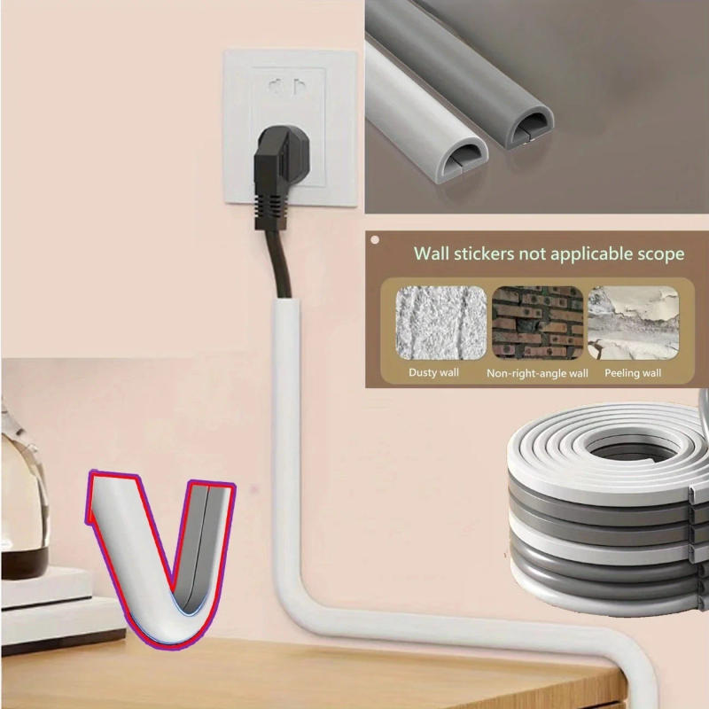 Description Picture 4 of item1PC 78.74in/39.37in Trunking Floor Anti Stepping Invisible Management Trunking Covering Ground Exposed Wire Routing Trunking