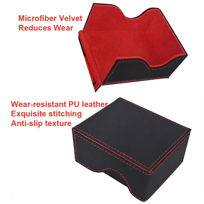 Description Picture 3 of itemPortable Foldable Dice Roller Tower PU Leather with Bag Dice Tray Convenient Special Design Dices Box for RPG Table Top Gaming