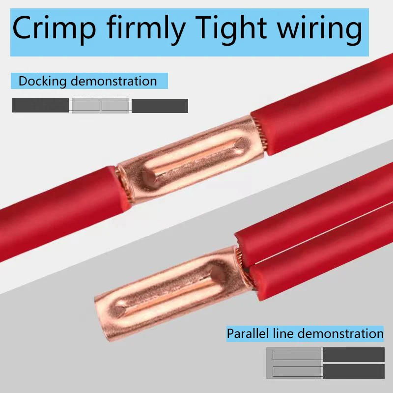 Description Picture 2 of item250pcs GT Copper Connecting Pipe Wire Joint Small Copper Tube Terminal Cable Lug Bootlace Ferrule Kit with Crimping Pliers
