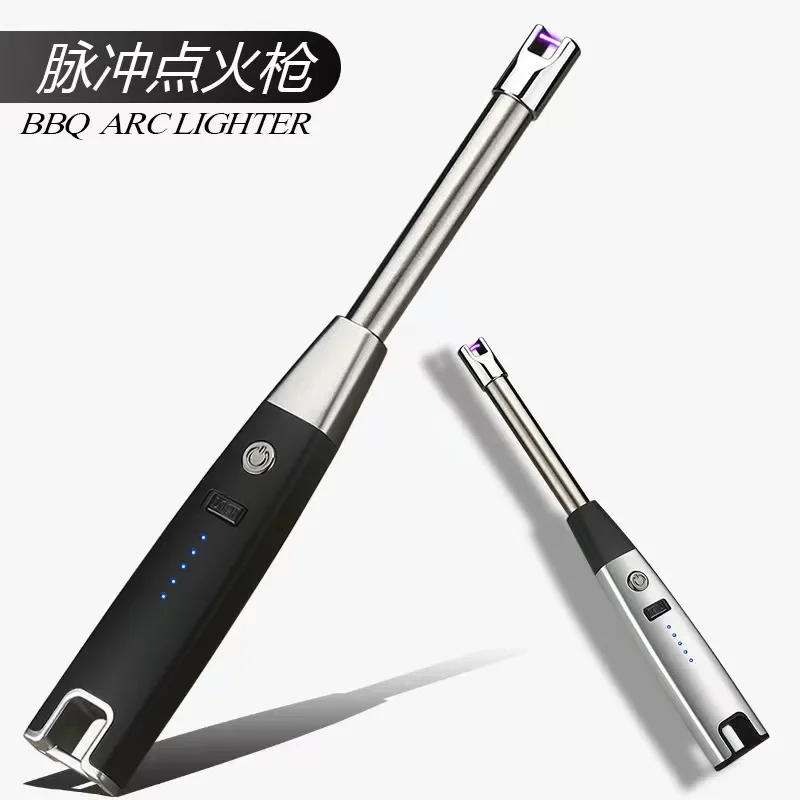 Description Picture 2 of itemWindproof Usb Rechargeable Lighter With Power Display, Arc Ignition Gun, Kitchen Igniter, Gas Stove, Barbecue, Ignition Tool