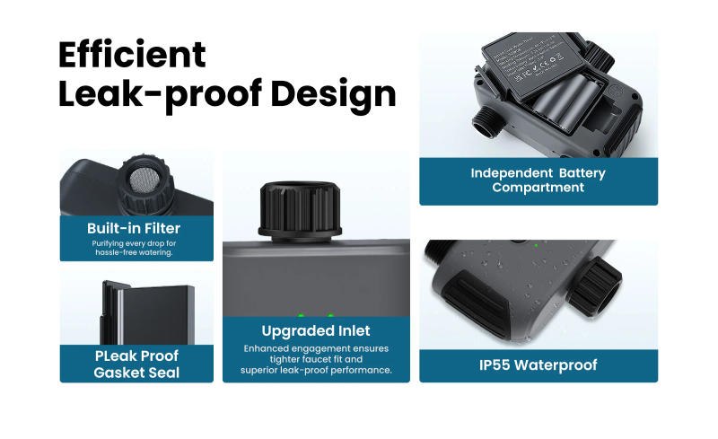 Description Picture 5 of itemGIRIER Tuya Smart Bluetooth Water Timer Programmable Sprinkler Controller 2 Outlets for Garden Lawn Works with Alexa Hey Google