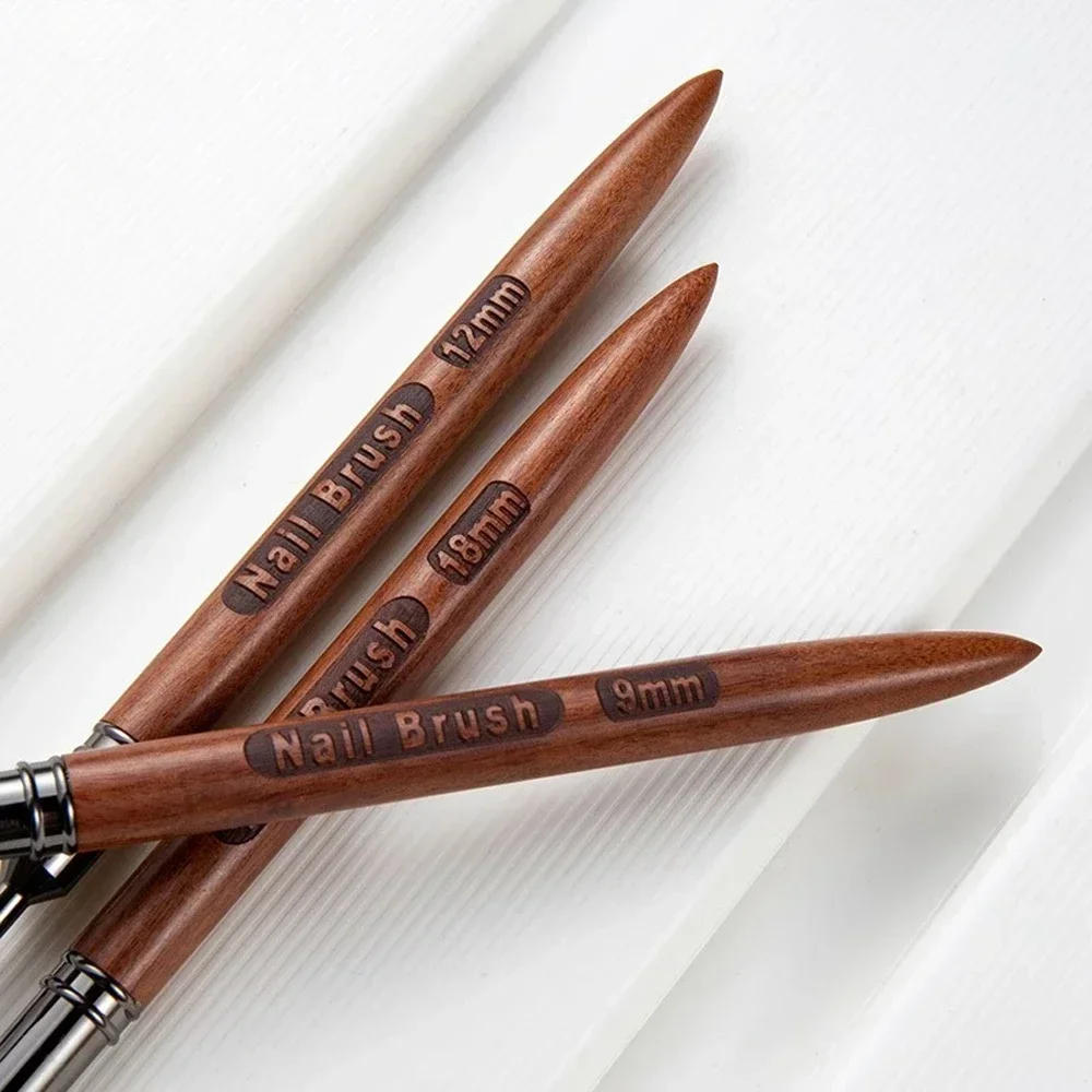 Description Picture 5 of itemBQAN Nail Art Brush Wooden Handle Nail Pen Beauty Nail UV Gel Drawing Brushes Painting Pen Manicure Tools