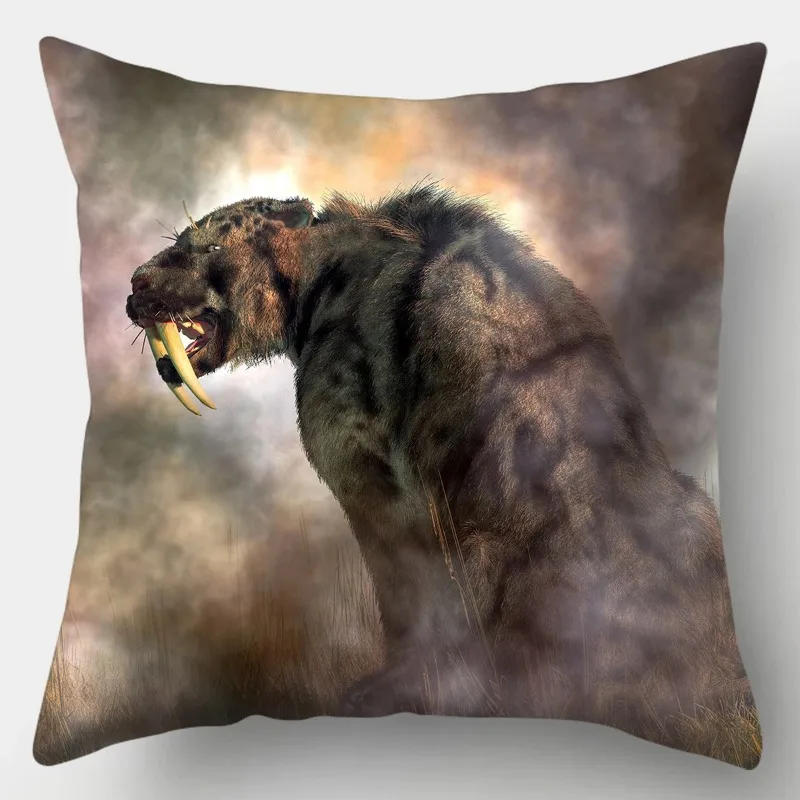 Description Picture 4 of item45x45cm Pillow Case Home Decor Pillows Covers Sofa Bedroom Wild Animal Pillow Case Pillows Lion Horse Tiger Pillowcase