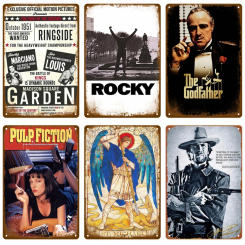 Metal Vintage Poster Tin Sign Decoration Retro Movie Metal Sign Plaque For Man Cave Bar Painting Cinema Wall Art Home Decor Film