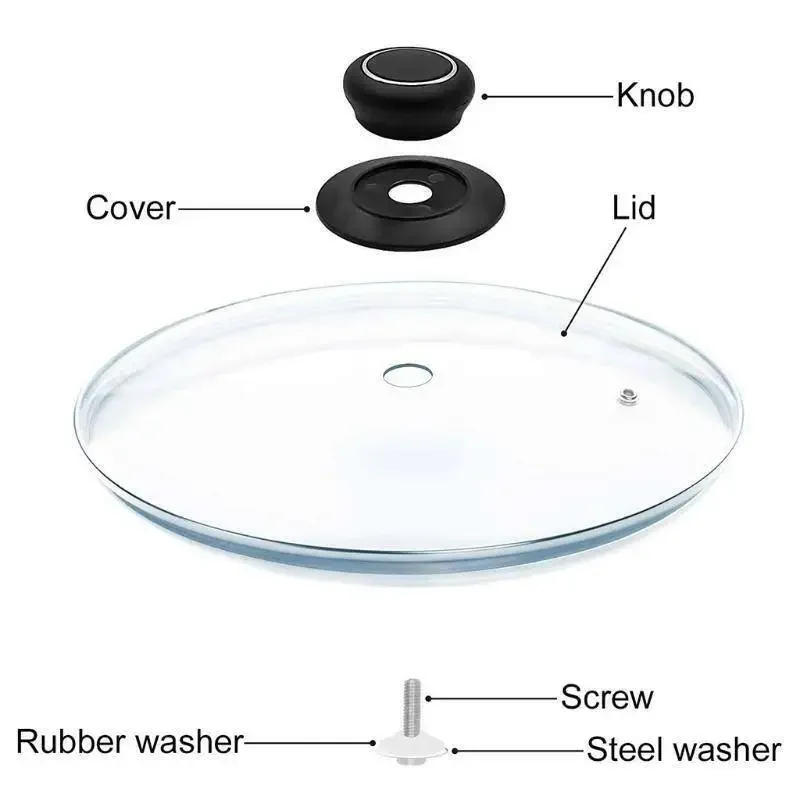 Description Picture 6 of item2Pcs Replacement Knob Handle For Glass Lid Knob Handle Stainless Steel Pot Pan Cover Cookware Handle Accessories Kitchen Tools