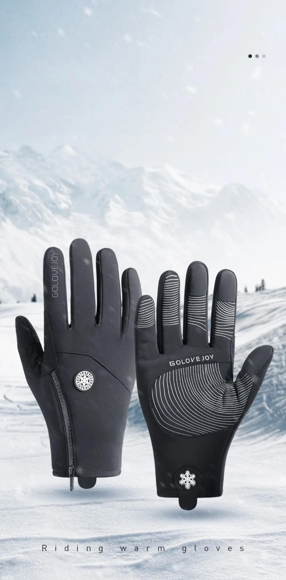 Description Picture 2 of itemWinter Outdoor Cycling Men's Gloves Touchscreen Windproof Sports Fishing Driving Motorcycle Ski Non-slip Waterproof Warm Gloves