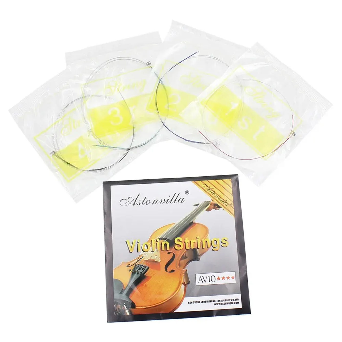 Description Picture 3 of item4pcs A Set of Violin Strings E-A-D-G Steel Core Nickel Silver Wound Exquisite Stringed Musical Instrument Parts Accessories