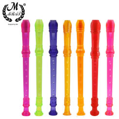 M MBAT Transparent 8 hole Recorder ABS Removable Flute Woodwind Musical instrument Rainbow Seven Colors with Cleaning Rod