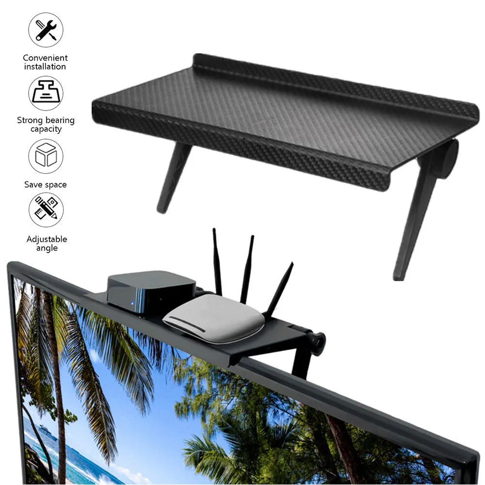 Description Picture 3 of itemTV Screen Top Shelf  Adjustable Computer Monitor Desktop Display Stand Storage Rack Holder Home Office Organizer