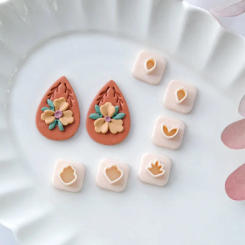 Soft Pottery Polymer Clay Cutter Leaf Petal Cutting Die Pottery DIY Handmade INS Earring Cutting Jewelry Pendant Making Tool