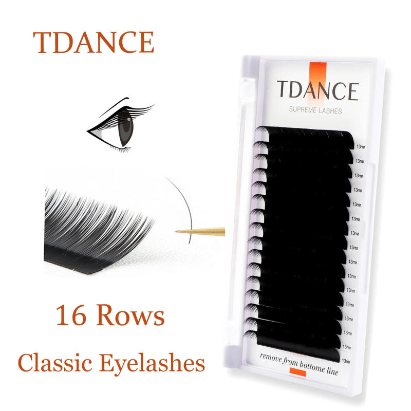 Description Picture 4 of itemTDANCE Classic Eyelash Extension 16 Rows Soft Faux Mink Lashes Russian Volume Makeup Eyelashes Professionals Individual Eye Lash
