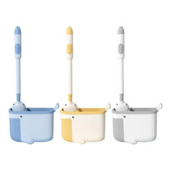 Toilet Brush with Holder Sanitary Brush Cute Cat Base Long Handle Squat Pit Cleaning Washing Toilet Artifact Bathroom Accessory
