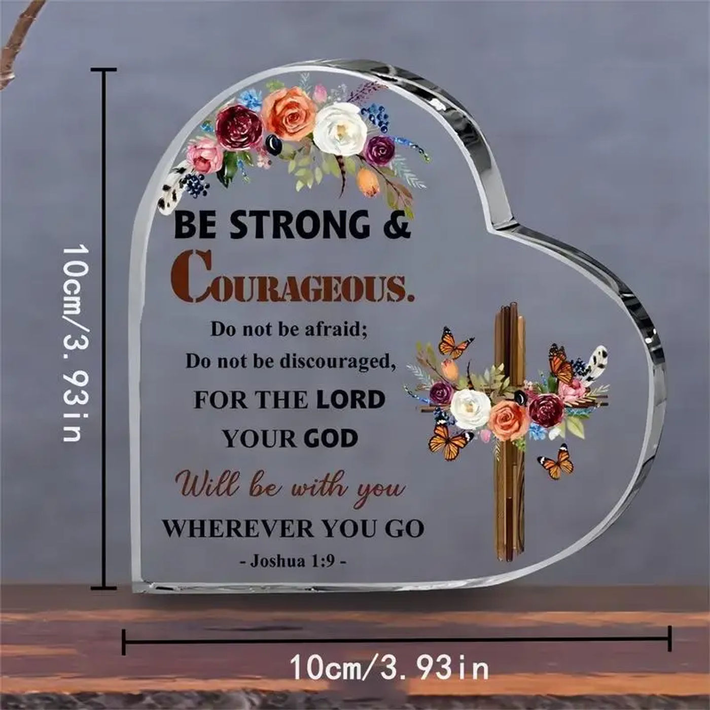 Description Picture 5 of itemChristian Acrylic Plaque with Joshua Bible verse, Table Centerpiece for Party Decor, Perfect Gift for Religious Boy Girl