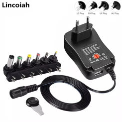 3V 4.5V 5V 6V 7.5V 9V 12V 2A 2.5A AC/DC Adapter Adjustable Power SMPS Universal Adaptor Charger for LED Light Bulb Strip CCTV