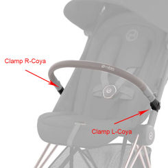Buggy Bumper Bar Clamp For Cybex Coya Stroller Amrest Clip Safety Fence Fixture Baby Handrail Connecting Sleeve