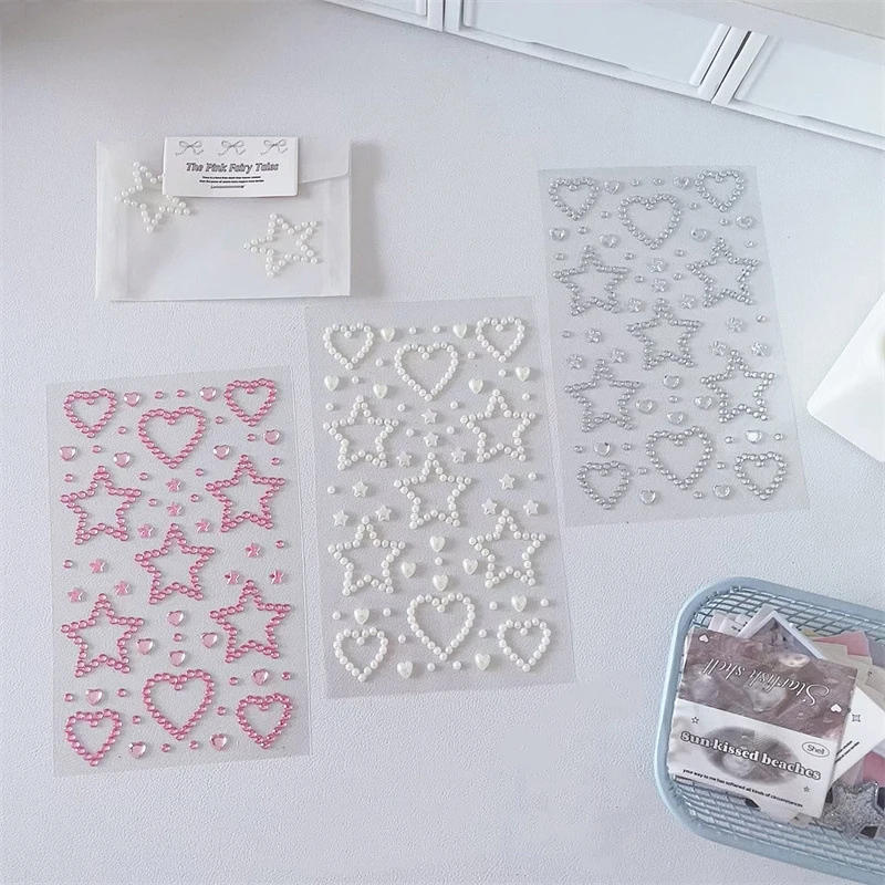 Description Picture 3 of item3D Star Heart Crystal Stickers Kids DIY Decoration Self Adhesive Jewelry Crafts Sparkly Rhinestone Stickers Girls Gifts