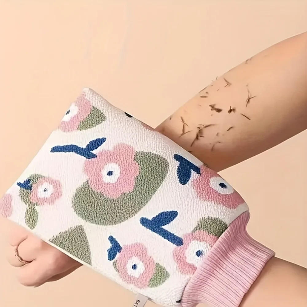 Description Picture 3 of itemMoroccan Hammam Bath Scrub Glove Exfoliating Body Facial Tan Massage Glove Exfoliator Glove Bath Shower Wash Flower Bath Towel