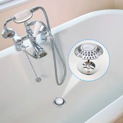 Bathtub Drain Stopper Bathtub Stopper with Dual Filtration Design Drain Cover with Strainer for 1.57 To 2.2 Inch Bath Drain Hole