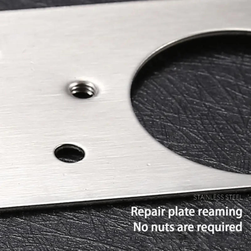 Description Picture 2 of item1-10Pcs Cabinet Hinge Repair Plate Kit Stainless Steel Door Hinge Mounting Plate With Holes For Home Kitchen Cupboard Furniture