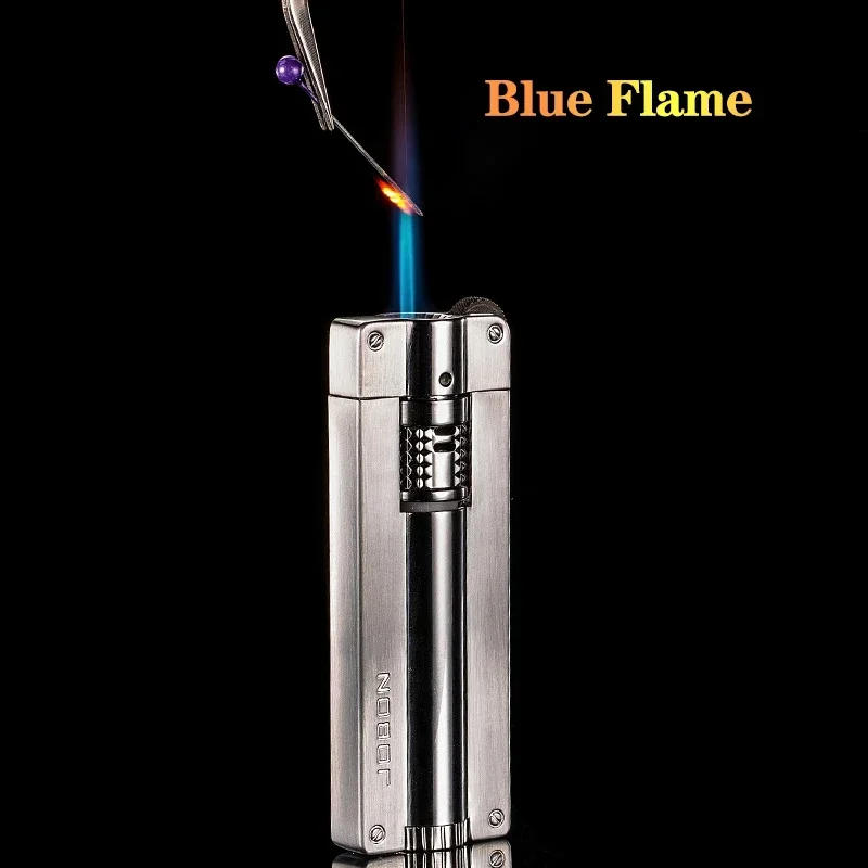 Description Picture 2 of item2025 New JOBON Creative Metal Outdoor Windproof Butane Gas Lighter Straight Blue Flame Turbo Torch Jet Cigar Lighter Men's Gift
