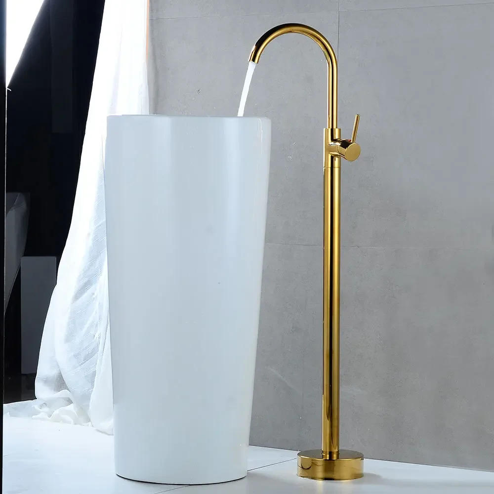Description Picture 5 of itemBathroom Bathtub Faucet  Free Standing  Gold /Black/Antique/Chrome Mixer Taps Floor Mounted Bath