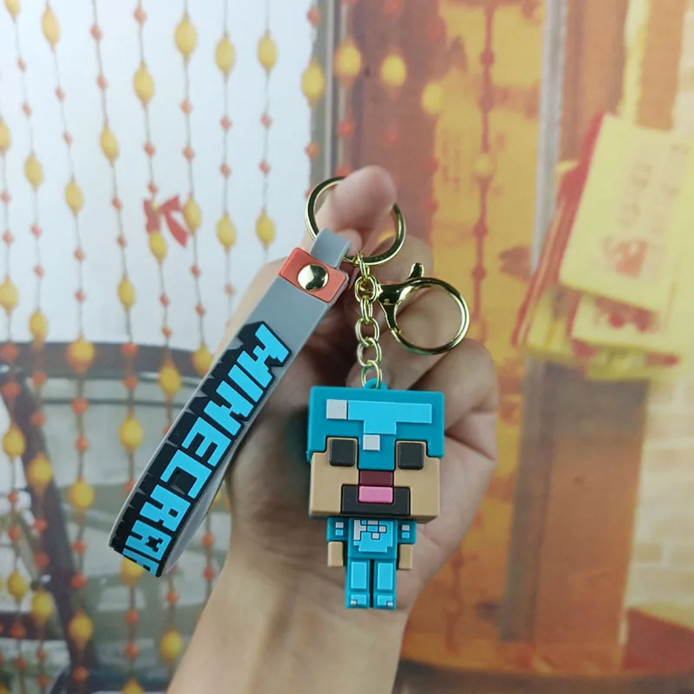 Description Picture 3 of itemGame Figure Minecraft Steve Alex Zombie Villager Cosplay Keychain Toys Doll Gifts