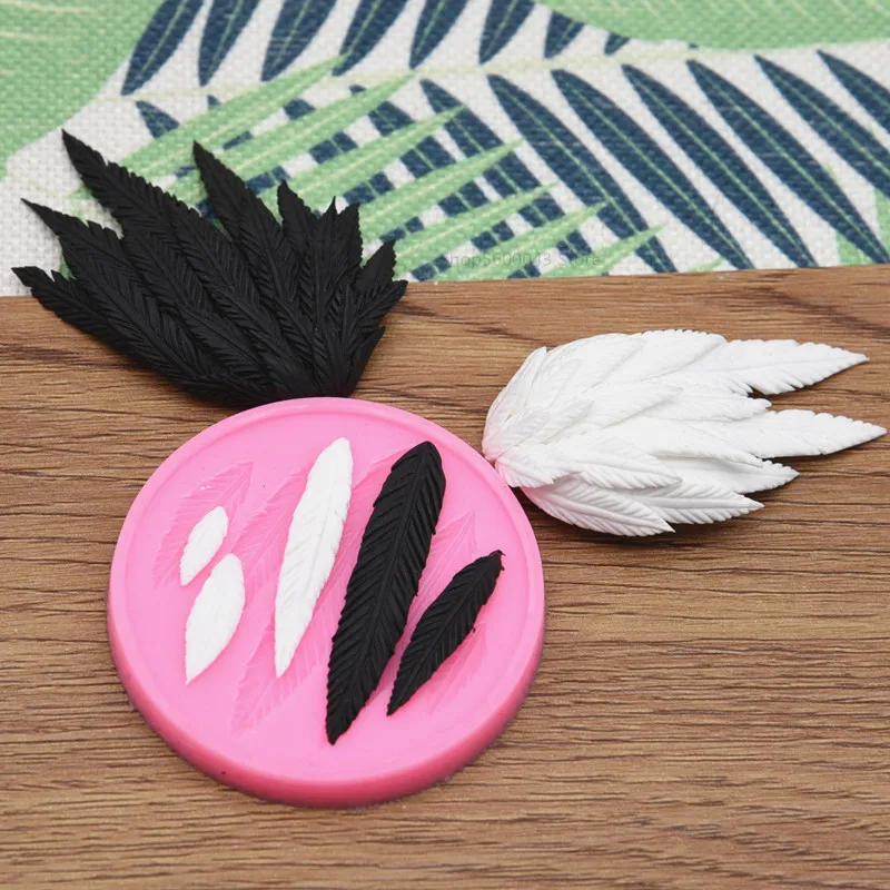Description Picture 5 of itemFeather Silicone Mold Ultra-light Clay DIY Angel Devil Wings Fondant Soft Pottery Hand-made Clay Polymer Wings Tool