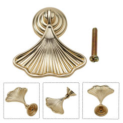 Ginkgo Leaf Cabinet Drawer Handle Wardrobe Door Knob Pull Zinc-Alloy For Furniture Refurbishing Modern Cabinet Handles