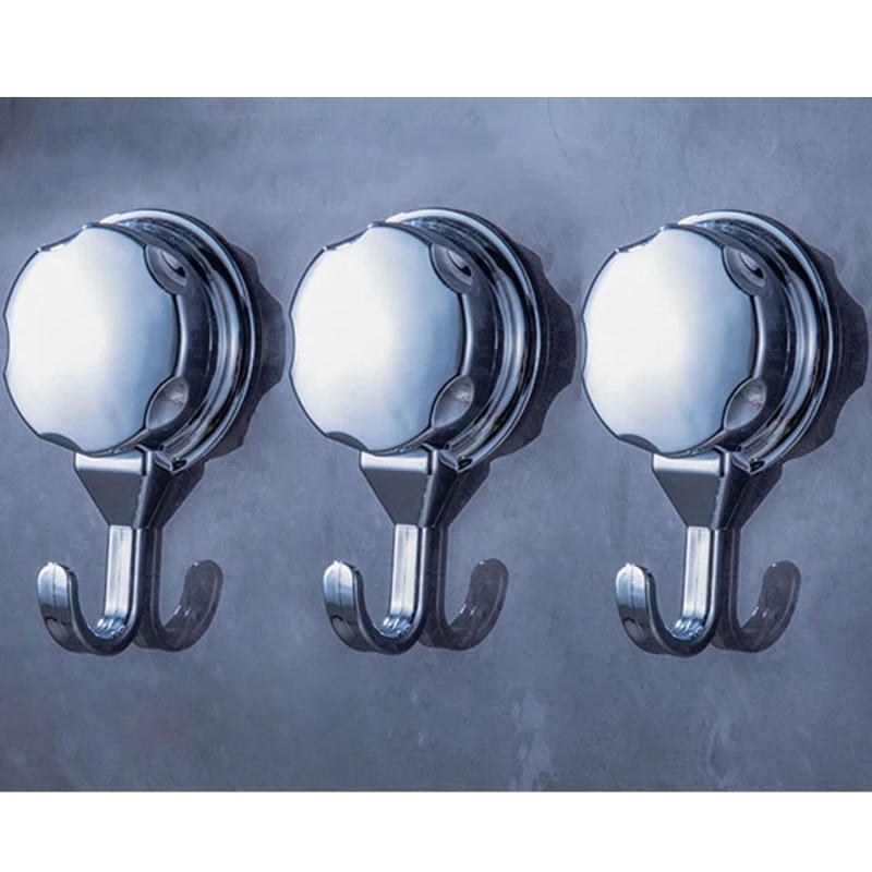 Description Picture 4 of itemReusable 1Pieces /3 Pieces Heavy Duty Hook Chrome-plated with Vacuum Suction Cup for Bathroom and Kitchen/ Restroom