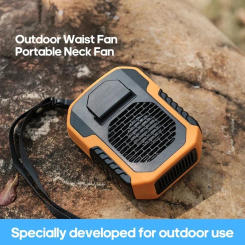 6000mAh Hanging Neck/Waist Fan USB Mini Portable Rechargeable Fan For Outdoor Camping Hiking Climbing Running Sport Protable Fan