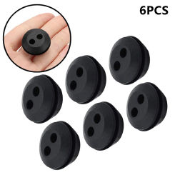 6 PCS Rubber Grommet 2-Holes Fuel Tank Seal Grommet Fuel Tank Rubber Grommet For Hedge Trimmer Brush Cutters Garden Supplies