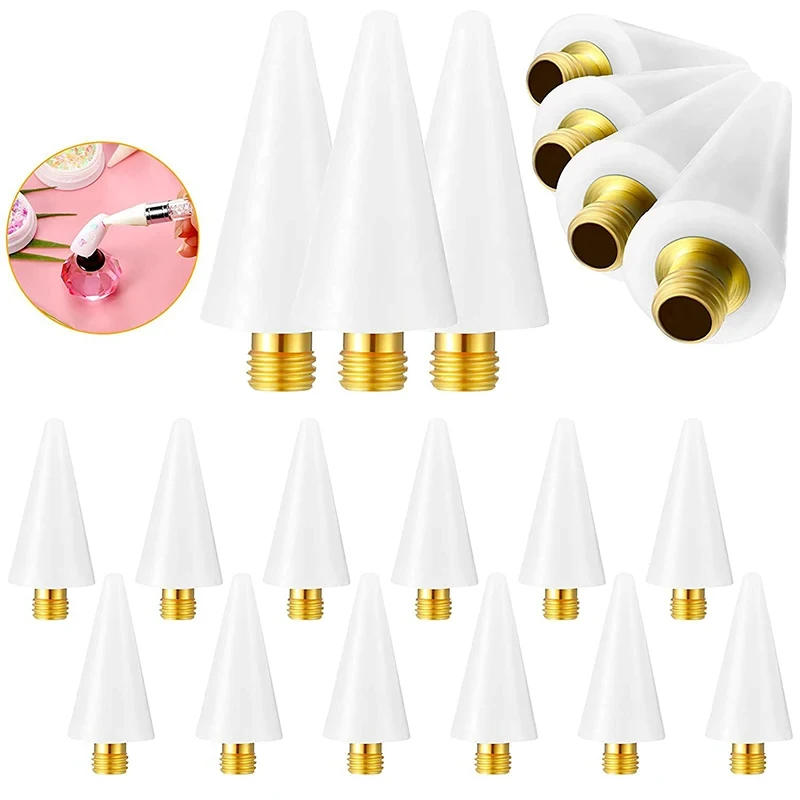 Description Picture 2 of item5Pcs Nail Dotting Wax Pen Replaceable Head Beads Rhinestones Gems Picker Dotting Pen Manicure Self-adhesive Nail Art Tools