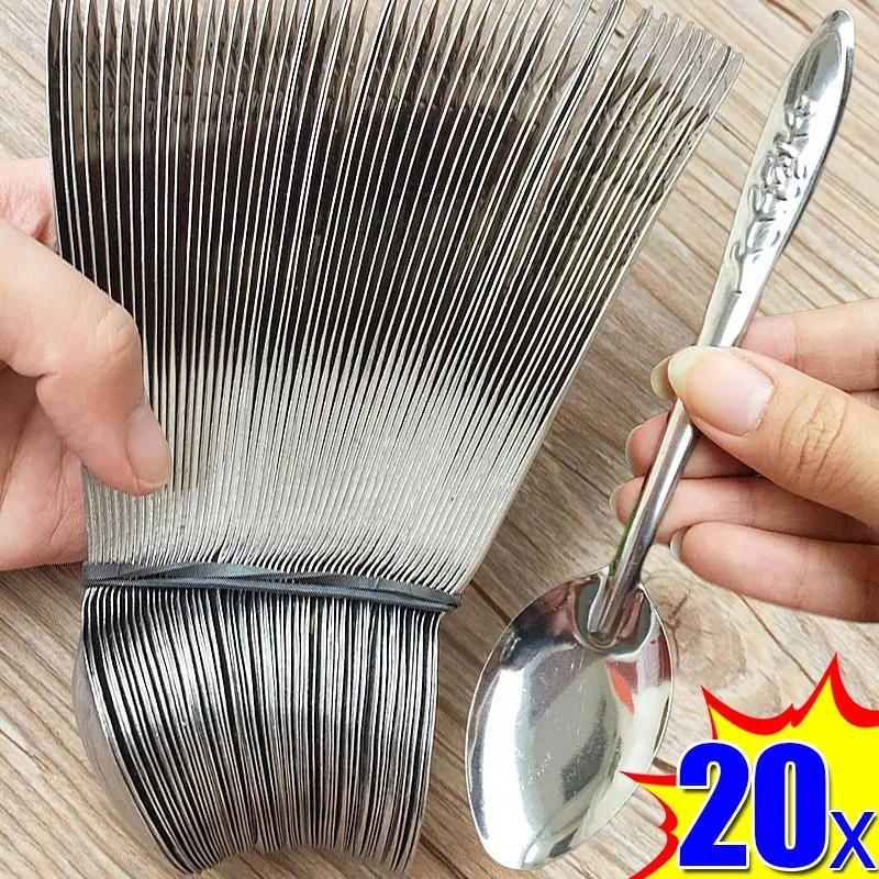 Description Picture 2 of item20/5pcs Stainless Steel Spoon Silver Teaspoon for Milk Coffee Ice Cream Dessert Scoops Kitchen Soup Spoons Tableware Utensils