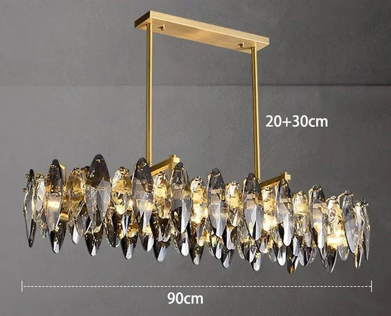 Description Picture 4 of itemLuxury Crystal Pendant Lights Home Decoration Living Room Chandelier Dining Room Pendant Lamp Ceiling Light Indoor Lighting