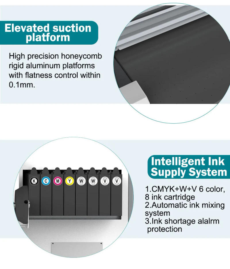 Description Picture 4 of itemCommercial High Resolution Glass A3 UV Printer i3200 Print Head Low Price All In One