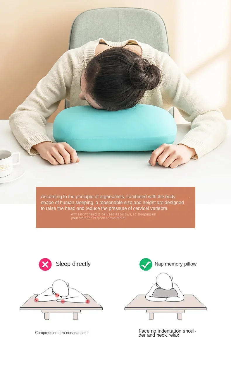 Description Picture 6 of itemMultifunction Memory Foam Neck Pillow Slow Rebound Soft Travel Pillow for Sleeping Cervical Health Massage Nap Pillows