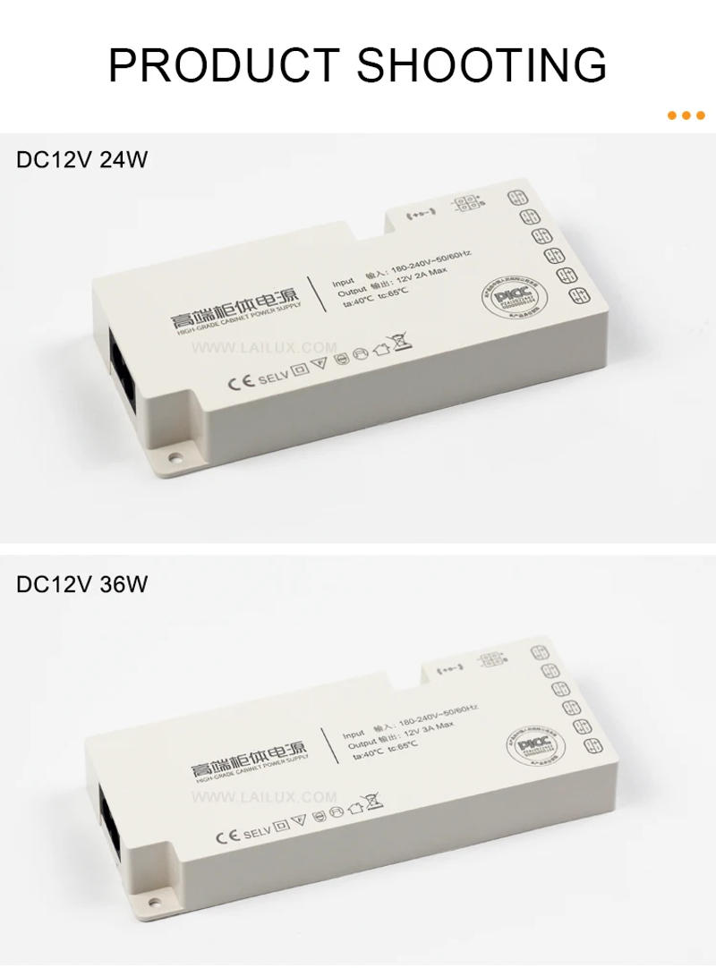 Description Picture 5 of itemDC12V Led Driver for LED under Cabinet Wardrobe Closet Light Switch good quality 36W 60W 100W Power Supply