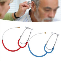 Home Hearing Aid Stethoscope Volume Noise Detection Binaural Earpiece Audition Test Audiphones Stethoscope Hearing Aid Accessory