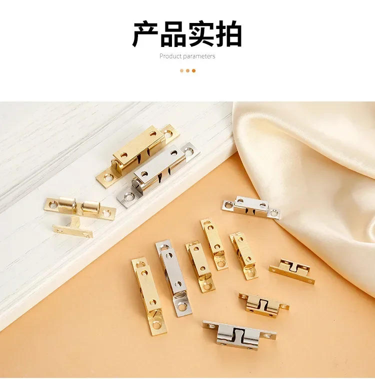 Description Picture 6 of item40-70mm Double Ball Catch Brass Door Latch Cabinet Door Touch Bead Wardrobe Door Switch Buckle Type Cabinet Suction