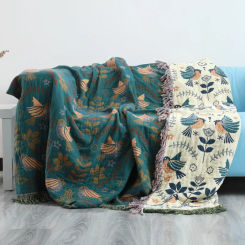 Bohemia Sofa Cover Muslin Gauze Tassel Decorative Bed Throw Blankets Quilt Home Adults Children Comfoter Bedspreads On The Bed