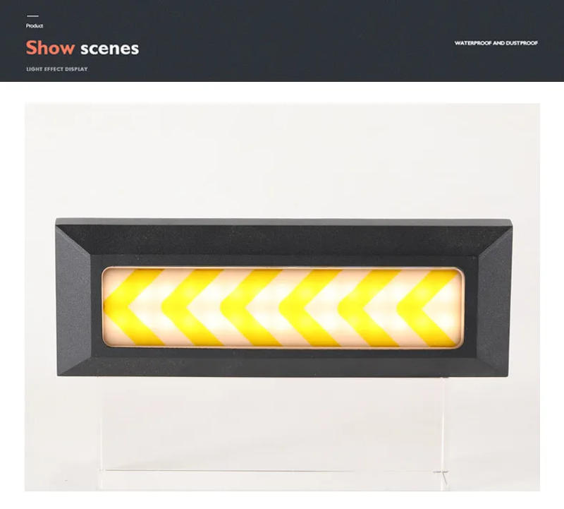 Description Picture 6 of itemSurface Mount LED Stair Light 12W 15W 220V Step Lights Auto ramp lamp underground garage DC12V Exit Light Waterproof footlights