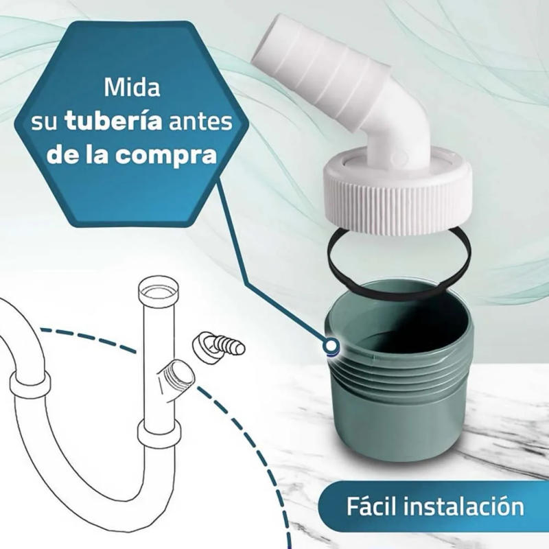 Description Picture 5 of item2Pcs Washing Machine Drain Adapter Input Diameter 18-24MM And Pipe Diameter 40MM Clamp PVC Dishwasher For Major Appliances