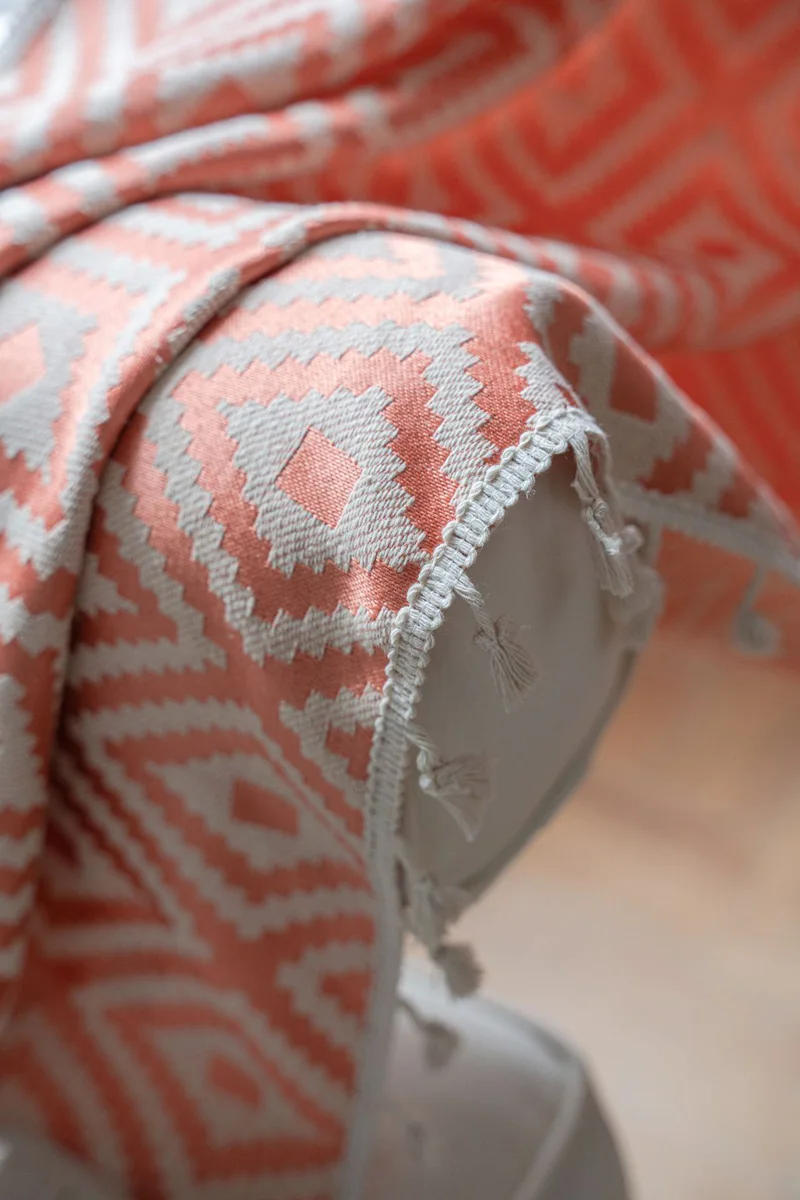 Description Picture 4 of itemBoho Curtains for Bedroom 1 Panel Room Darkening Curtain Geometric Patterned Tassels Window Treatment for Sliding Door & Closet