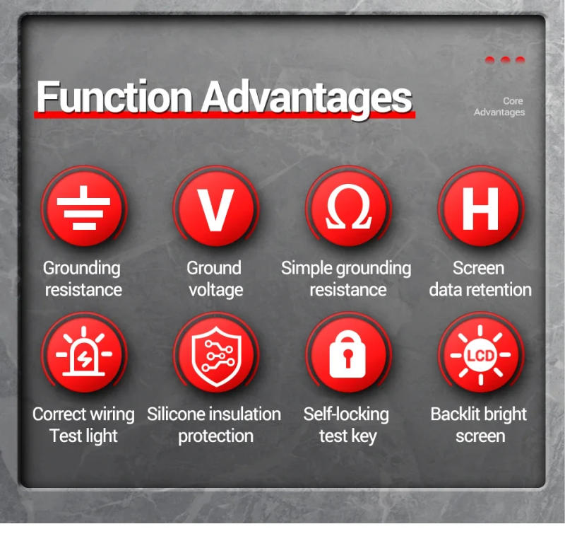 Description Picture 4 of itemANENG MH14 Ground Resistance Megohm Testers Meter Megohmmeter Voltmeter Red Color 1999 Conuts Ohm Detector without BatteryTools