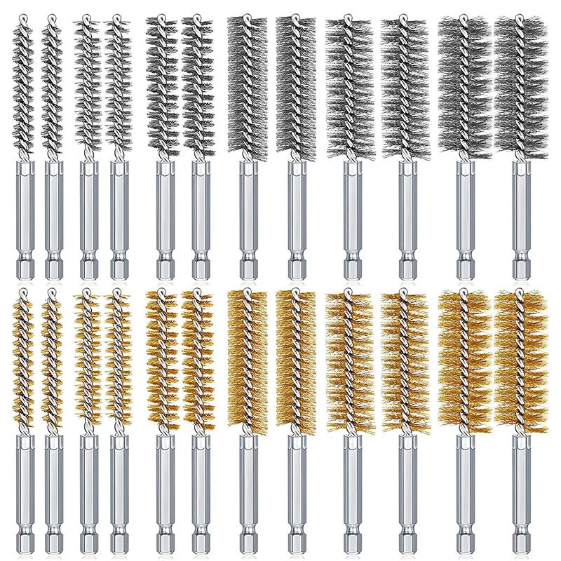 Description Picture 6 of itemStainless Steel Drilling Brush Twisted Wire Stainless Steel Cleaning Brushes For Electric Drill Impact Tool Cleaning