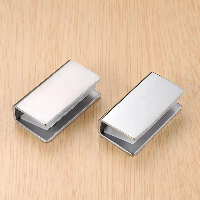 Description Picture 3 of item1PCS Stainless Steel Door Hinge Cupboard Support Durable Cabinet Furniture Hardware Home Bath Install Glass Clamp Fixed Widen