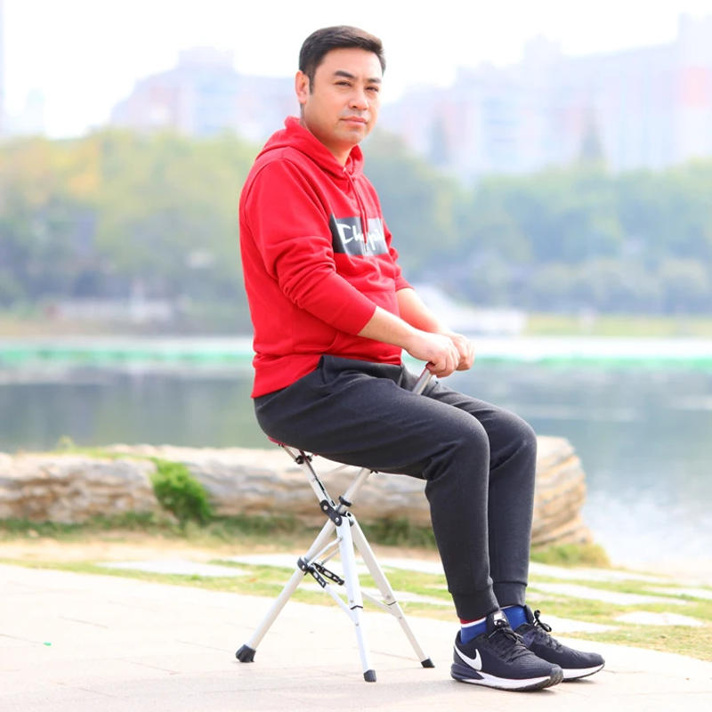 Description Picture 5 of itemHigh Quality Aluminum Alloy Foldable Walking Cane Stick With Seat Adjustable Elderly Crutch Chair With Stool