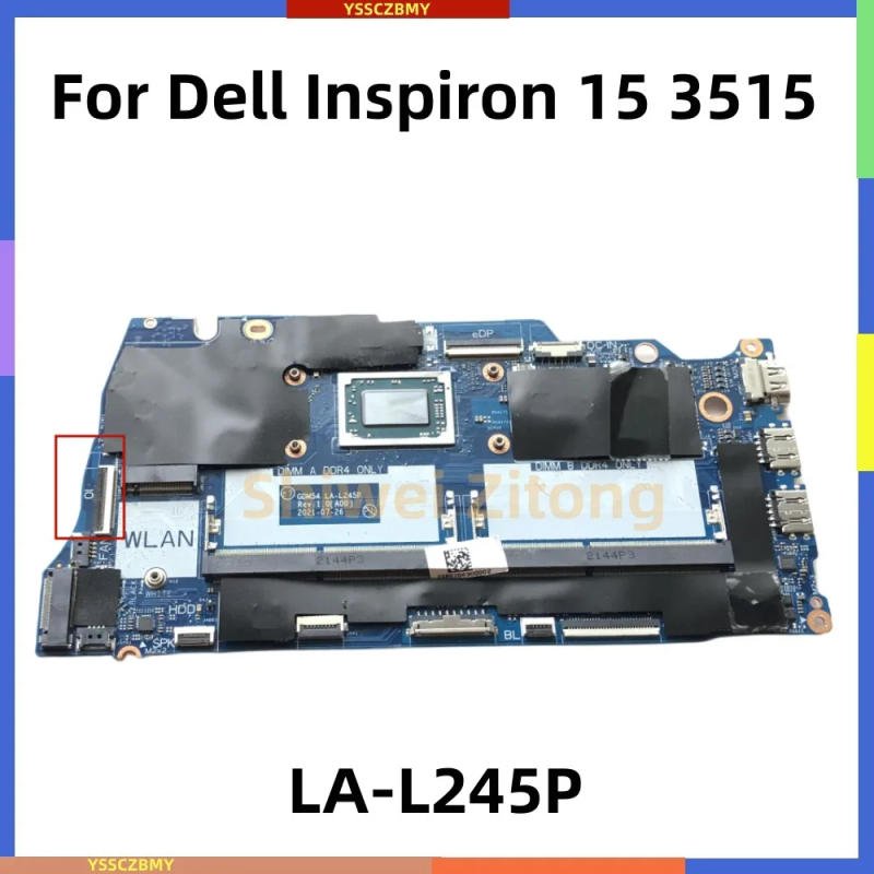 Description Picture 2 of itemGDM54 LA-L245P For Dell Inspiron 15 3515 Laptop Motherboard with R5-3450U R7-3700U CPU Mainboard 100% Test OK